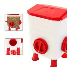 家禽喂养套装，自动鸡喂食器和饮水器套件，适用于鸟类、鸭子、鹅 - 易于使用，无需电池，鸟类喂养和饮水用品（塑料产品表面轻微划痕不可避免，不会影响外观和使用） - 彩色 - 查看 10