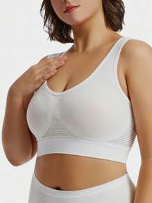 3pcs Women Plus Size Seamless Comfortable Wireless Breathable Bra Sets - Multicolor - View 5