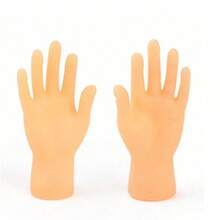 1 Pair Creepy Mini Fake Hand, Funny Prank Toy, Sticky, Tiny Object - Multicolor - View 6