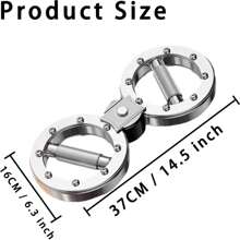 Adjustable Forearm Strength Trainer, 12 Lbs Resistance Rotational Arm Exerciser For Home, Boxing, Gym Use - Silver - View 8