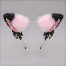 1pc Cat Ear Headband With Bow For Cosplay - Multicolor - View 5