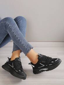 新款系带休闲运动鞋，软底厚底运动鞋，轻便防滑跑鞋