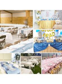 1PC Luxury Satin Tablecloth Glittering Rectangular Fabrics Of Various Colors Perfect For Weddings, Ceremonies, Festivals And Birthday Parties Multifunctional Dining Table Layout | Elegant Tablecloth | Tablecloth