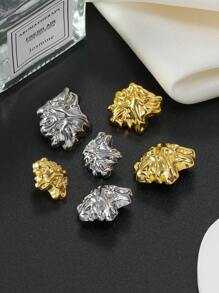 10 piezas de botones de metal vintage asimétricos y plisados, decoración versátil para abrigos, suéteres, trajes, uniformes y manualidades DIY