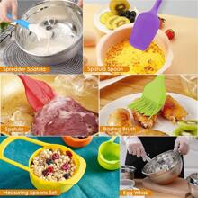 TAIMASI Mixing Bowls With Airtight Lids, 18pcs Stainless Steel Nesting Colorful Mixing Bowls Set Non-Slip Silicone Bottom, Size 7, 5.5, 4, 3.5, 2.5, 2, 1.5 Qt, Fit For Mixing & Serving - 彩色 - 查看 7