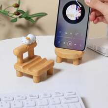 1pc Cute Cartoon Chair Desk Organizer, Mobile Phone & Tablet Stand