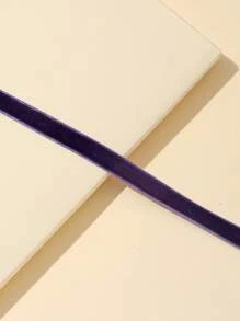 1pc Fashionable Pink Velvet Chocker Necklace - Lilac Purple - View 2