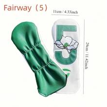 Master Design 高尔夫球杆 #1 #3 #5 木质杆头套 一号木球道木杆套 PU 皮革杆头套