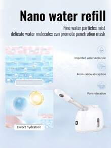 K·SKIN KSKIN Home Use Portable Face Steamer Beauty Face Sprayer Spa Steamer Nano Facial Steamer - EU C Type Plug(220-240V) - View 9