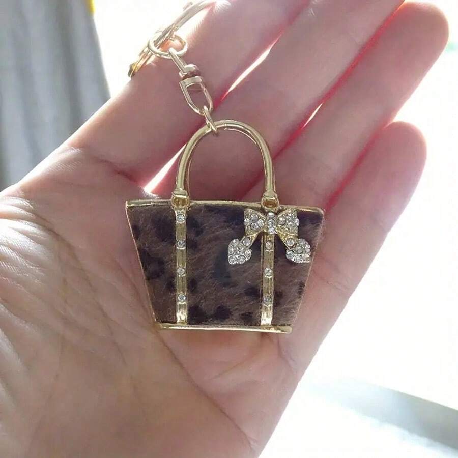 1 móc khóa Mini Leopard Rhinestone - Ví, túi xách, ba lô và phụ kiện chìa khóa ô tô lấp lánh với đá Rhinestone lấp lánh và thiết kế thời trang - Món quà hoàn hảo cho phụ nữ, bạn bè và gia đình vào dịp Giáng sinh, sinh nhật hoặc bất kỳ dịp nào - Nhiều màu - Xem 1