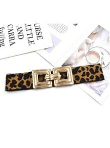 1 件女士简约新款带扣弹力腰带，时尚装饰腰带 - 彩色 - 查看 2