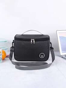 1pc Personalized Lunch Bag, Insulated Thermal Cooler Bag, Large Capacity Lunch Box Bag, Portable Tote Bag Multifunctional Picnic Bag, Suitable For Kitchen, Picnic, Gathering, Student, Office Worker, Teacher, Perfect Gift For Family, Friend, Boyfriend/Girlfriend, Christmas, Valentine's Day, Birthday - Multicolor - View 12