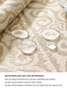 1 pieza Camino de mesa, material impermeable con flecos, adecuado para la decoración de la mesa del hogar, bodas, restaurantes, sala de estar