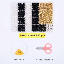 1pc DIY Pearl Letter Bead Mixed Beads Bracelet Jewelry Making Kit - Multicolor - View 8