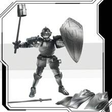 1 Set de Figura de Acción Modelo de Caballero Medieval - Marionetas articuladas con accesorios, juego de construcción creativo para mayores de 14 años, material de ABS para decorar y coleccionar