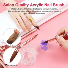 Acrylic Nail Brush Set - Acrylic Nail Brushes For Acrylic Application, Acrylic Powder Brushes For Acrylic Nails Tool Set For Nail Extension & 3D Carving, For Girls Women Wife Girlfriend Lover Valentine's Day Gifts