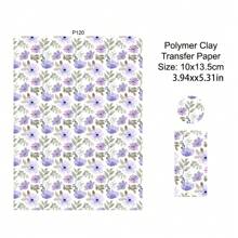 Natural Series Flowers Leaves Colored Pattern Polymer Clay Transfer Paper Disposable Stickers Printing Paper Earrings Making