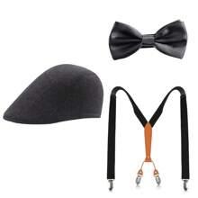 Set de 3 boinas a rayas retro elegantes estilo callejero, apropiadas para todas las temporadas