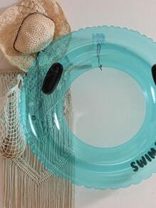 1 pieza Flotador inflable transparente para piscina y playa, accesorio perfecto para regalo de verano - Azul - Ver 3