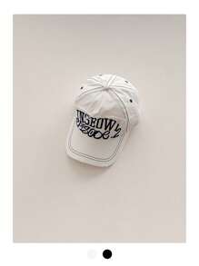 1pc Vintage Leopard Print Letter Embroidered Soft Crown Unisex Baseball Cap, Fashion Streetwear Curved Brim Cap