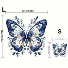 1 件/2 件/4 件蓝色蝴蝶熨烫补丁，适用于背包和服装 - 完美的礼物选择