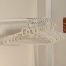 10pcs Girly Pink Butterfly Shaped Plastic Hangers, Creative Student Dorm Clothes Drying Rack, Cute Anti-Slip Clothes Rack,Spring,Minimalist,Summer Tops