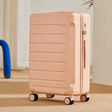 New Multi-Function Travel Suitcase 20"/24" Large Capacity Password Lock Luggage Trolley Case, Men Travel Essential - Pink - View 2