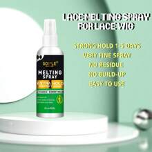 Goiple 14pcs Melting Spray Kit Lace Melting Spray For GlueLess Wigs, Waterproof Lace Glue Extra Hold For Lace Front, Adhesive Remover, Hair Wax Stick Strong Hold Edge Control Gel With Edge Brush, Elastic Hair Band, HD Wig Caps - 14件 - 查看 2