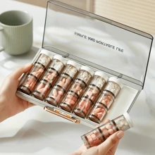 1 pieza Organizador de píldoras portátil para 3 comidas al día, estuche divisor de medicina con recordatorio