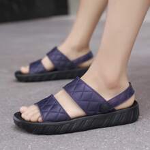 男士室内外拖鞋，防滑软底时尚 EVA 拖鞋，夏季休闲室内居家/办公室/沙滩凉鞋 - 藍色 - 查看 5