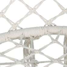 Silla colgante de hamaca beige de algodón con cuerda macramé, perfecta para uso interior y exterior - 1 - Ver 11