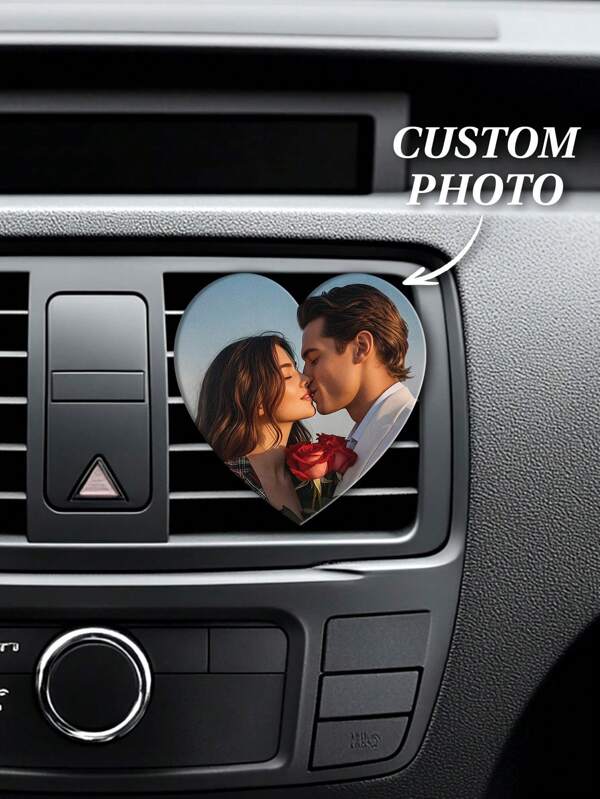 1pc Custom Acrylic Air Vent Decoration - Personalized Photo Car Decor, Custom Image Design, Air Vent Clip, Unique Picture Holder For Cars, Durable And Lightweight, Customizable Gift For Car Lovers, Ideal For Birthdays, Anniversaries, Valentine's Day, Father's Day, Mother's Day, Christmas - Perfect Gift For Him/Her, Husband, Wife, Dad, Mom, Boyfriend, Girlfriend