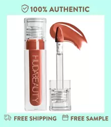 HUDA BEAUTY Lip Gloss Plumper For Fenty Beauty High-Shine Non-Sticky Formula With Vitamin E Lip Filler Effect & Hydrating Gloss 0.13 Oz/3.9 ML-Faux Filler Shiny Non-Sticky Lip Gloss-Size 0.13 Oz / 3.9 ML - Foxy - 查看 1