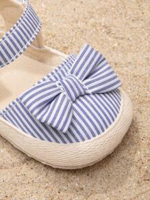 Infant/Toddler Girls' Cute Bow Soft Sole Shoes, Comfortable Infant Slippers, Spring/Summer - Blue - View 5