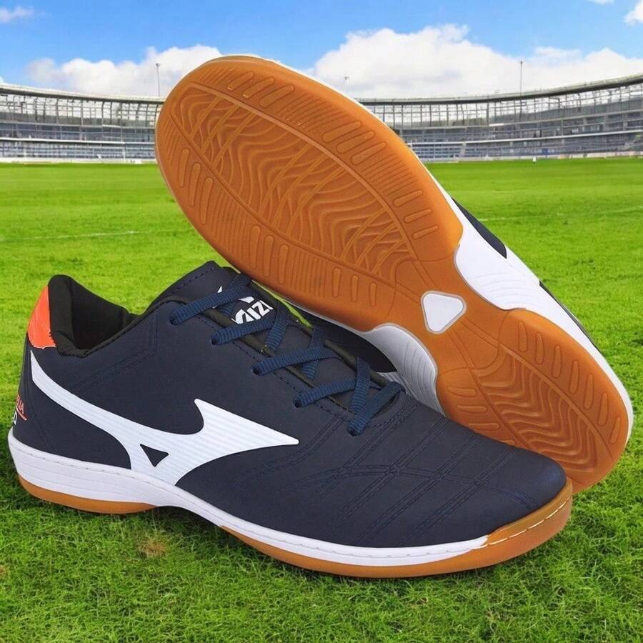 Kids Football Boots For Children Comfortable Soft Lightweight Ideal For Running Training Games Futsal Soccer - Azul Marino - Ver 1