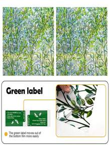 1卷窗户隐私膜彩色玻璃窗膜彩虹窗膜窗户贴纸非粘性可重复使用装饰用于房间礼物生日毕业房间装饰家居装饰墙壁装饰浴室装饰卧室装饰房间装饰用品客厅装饰家居装饰客厅墙壁艺术墙纸贴纸 - 白色 - 查看 7