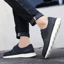Men's Outdoor Casual Sports Shoes, Lace-Up, Casual Cargo Style Style, Soft Canvas Upper With Flexible Sole