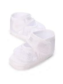 Toddler Girls' Soft Sole Princess Shoes, White Ribbon Ballet Flats, Comfortable Pre-Walker Shoes For Infants, Spring/Summer - White - View 5