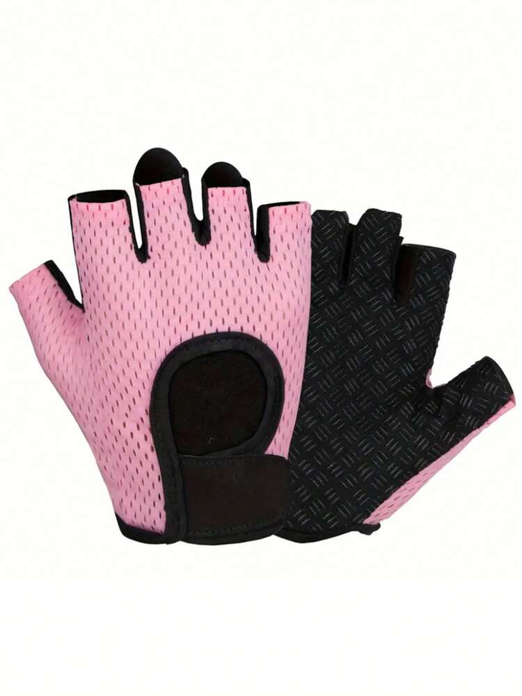 1 双。轻便透气的健身手套，适合春夏季户外运动 - 全掌保护，适合举重、健身房训练和骑自行车 - 彩色 - 查看 1