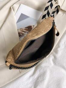 时尚多功能腰包和胸包，男女通用设计，适合所有季节 - 卡其色 - 查看 5