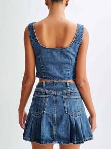 Women's Sexy Bow Denim Camisole