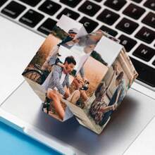 Customized Photo Cube, High-Definition UV Printed Photo Cube, Growth Memory Photo Cube/Wedding Anniversary Photo Cube/Graduation Photo Cube/Back-To-School Photo Cube/Corporate Gift Photo Cube/Family Memory/Travel Memory Photo Cube/Photo Cube Display/Pet Photo Cube/Couple Photo Cube/Creative Gift - Multicolor - View 4