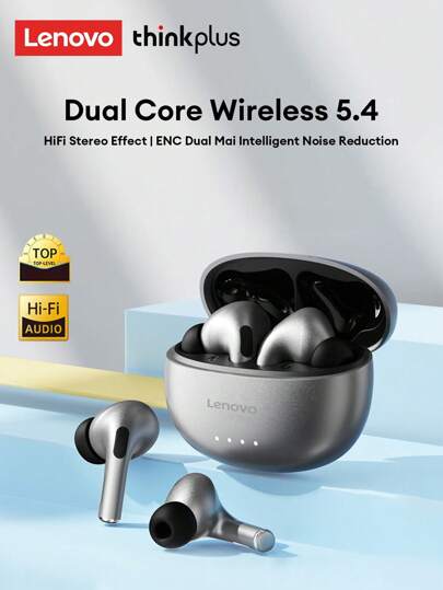  Lenovo LP5PRO Bluetooth Kulaklık, Yarı Kulak İçi HIFI Stereo Ses Kalitesi, Mikrofonlu HD Sesli Arama, Müzik ve Oyun, Düşük Gecikme Süresi, Uzun Pil Ömrü, Silikon Kulaklık Uçları, ENC Gürültü Önleme, Akıllı Telefonlar ve Bilgisayarlarla Uyumlu Kablosuz Kulaklıklar