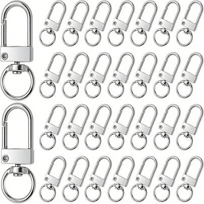 10/20/30pcs Metal Lobster Claw Clasp, Swivel Quick Snap Keychain Hook, Keychain Hook For Keychain Making DIY Crafts Sling Making Accessories For Bag Keychain Connector Jewelry Making