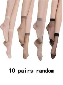 30 件装水晶丝袜，透气，防臭，短款透明纯色隐形袜子，适合青少年，夏季轻便 - 彩色 - 查看 13