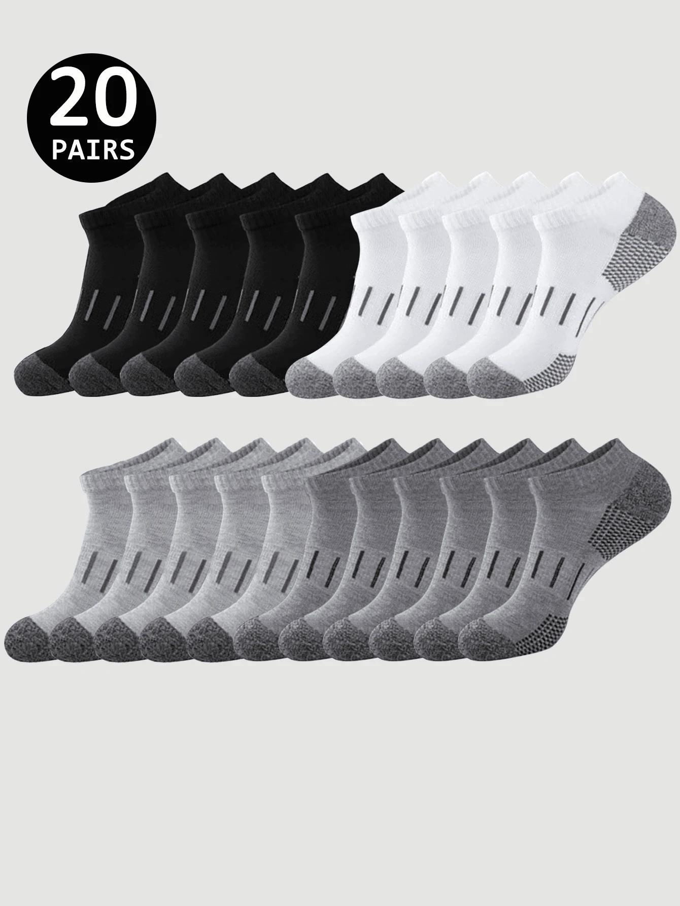 5/10/20 Pcs Outdoor Sports Socks, Men's Socks, Running Socks - Multicolor - View 1