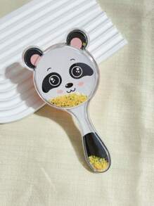 1把可爱卡通透明闪光梳，双面老虎熊猫图案，便携迷你发梳，适合随身携带，发梳，梳子，美发工具，美发产品和配件，理发店美容旅行必备，返校季，旅行度假必备，女士美发配件，刷子，发刷，梳子，解结梳，发刷，木梳，发刷，迷你发刷，解结梳，发刷，卷发刷，美发设备，小梳子，迷你发梳，旅行必备，旅行必备，发型，美发，发刷，背梳，造型刷，卷发刷，边缘刷，发梳，梳子，梳头发，发梳套装，梳头发，卷发梳，解结梳，女士发梳，头发，旅行，美发产品，美发工具，美发用品，理发师，理发师配件，理发店，美发设备