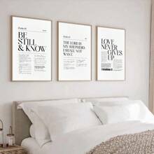 Bộ 3 bức tranh vải canvas in hình Chúa Jesus không khung, trích dẫn lời cầu nguyện của Cơ đốc giáo, tranh nghệ thuật tối giản treo tường cho ký túc xá, căn hộ, phòng ngủ, phòng khách, trang trí nhà hiện đại - Nhiều màu - Xem 3