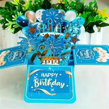 A Unique 3D Pop-Up Birthday Card Box With Envelope And Note - Hand-Engraved Laser-Cut Paper Sculpture Design - Personalized Pop-Up Greeting Card For Family, Friends And Loved Ones - Perfect For Valentine's Day And Birthday Celebrations