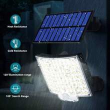 NetHong 106 LED Solar Light Outdoor With Motion Sensor, IP65 Waterproof, 120° Lighting Angle, Solar Wall Light For Garden With 5m Cable - Black - View 2